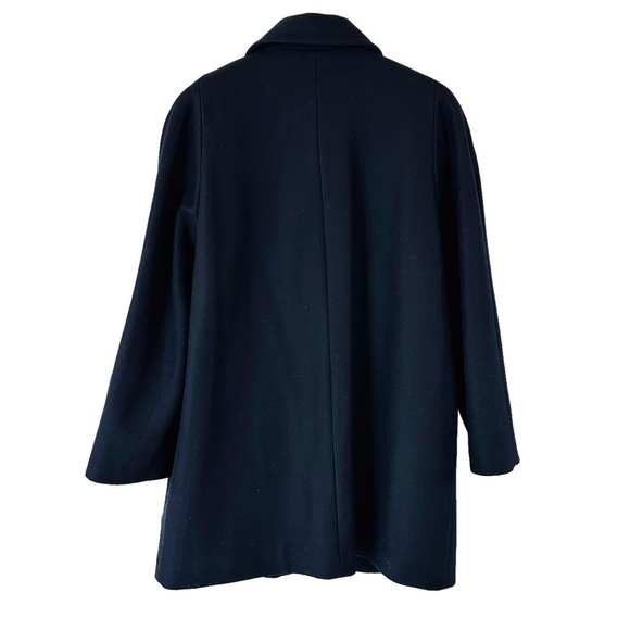Stunning Oversized Relaxed Wool Overcoat Coat Deep Navy - Picture 10 of 13